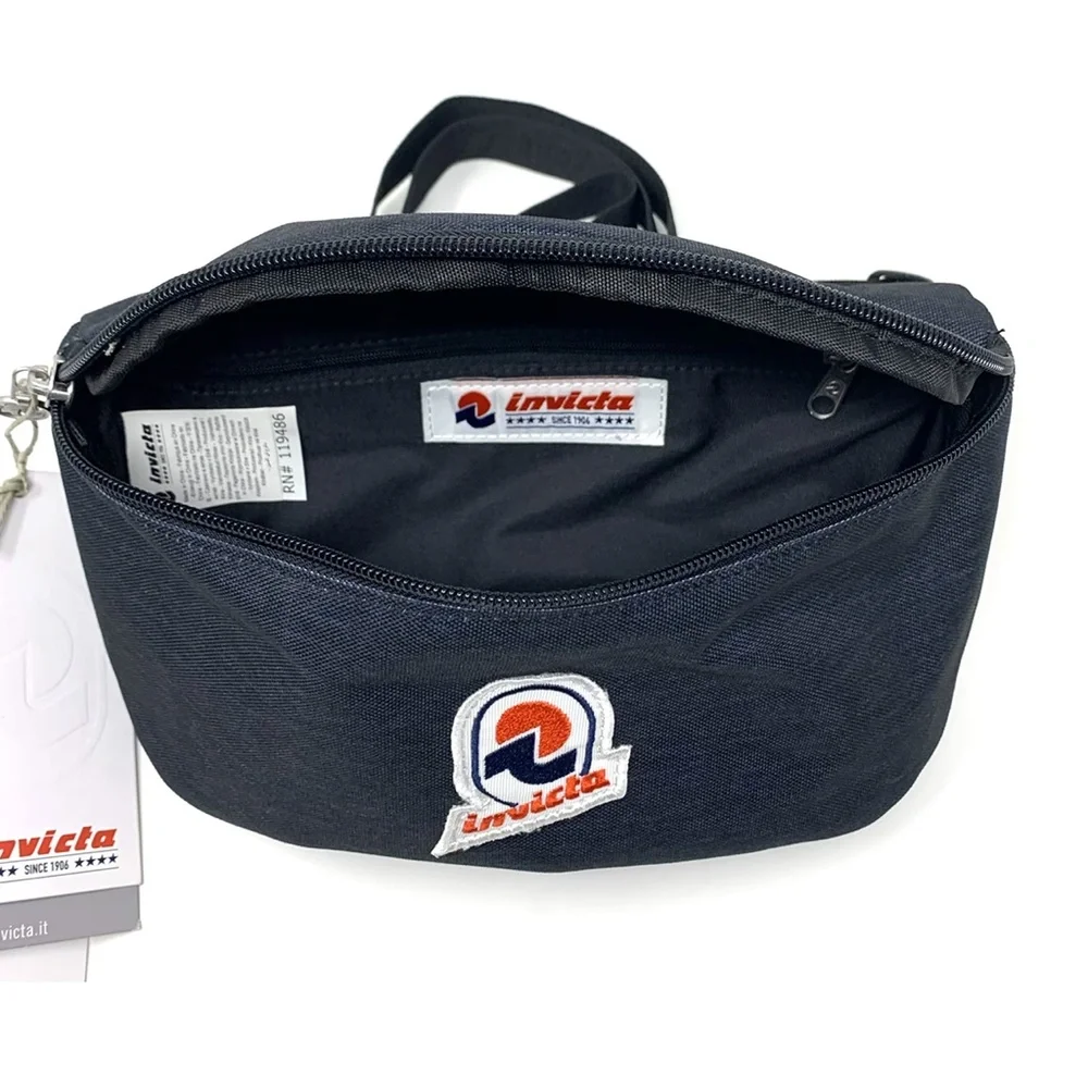 Invicta Women Black Fanny Pack Blue 25 Solid New With Tag - Picture 6 of 8